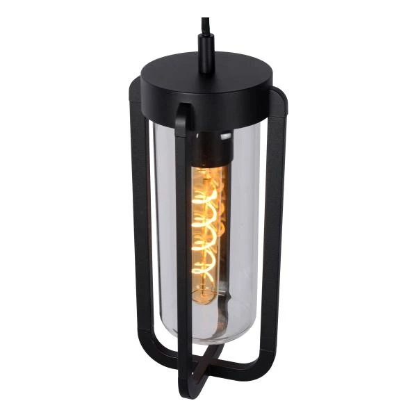 Lucide GARLAND - Pendant light Outdoor - Ø 15,1 cm - 1xE27 - IP44 - Black - detail 2